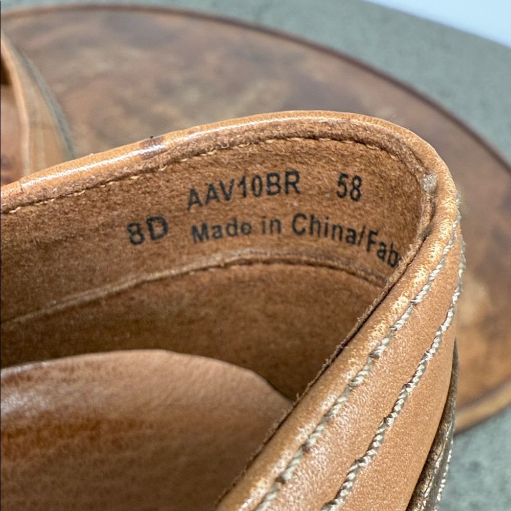 Aravon Shoes Wm 8D Brown Leather Mary Jane Kitten Heel Loafers New Balance - Picture 13 of 15